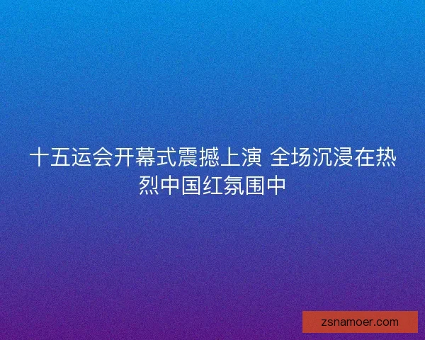 十五运会开幕式震撼上演 全场沉浸在热烈中国红氛围中 十五运会开幕式震撼上演 全场沉浸在热烈中国红氛围中